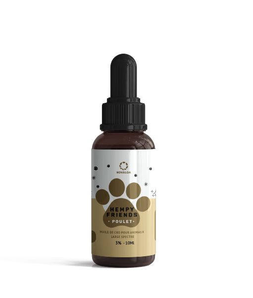 HUILE CBD pour animaux 3% - Saveur Poulet