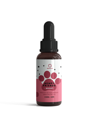 HUILE CBD pour Chiens & Chats 1,5% - Saveur Boeuf